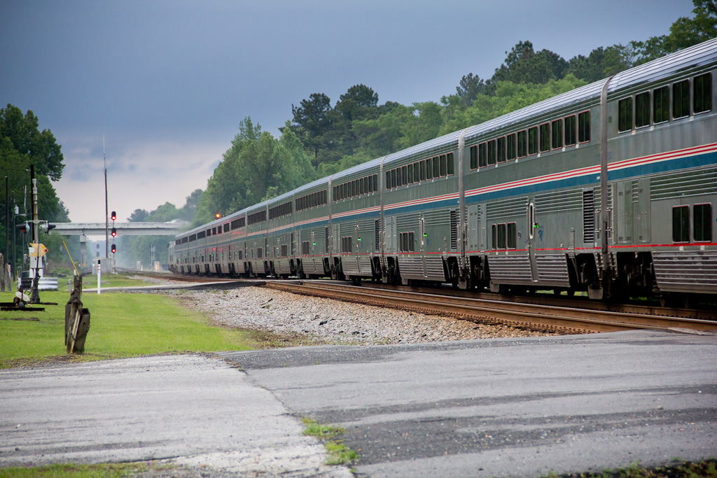 AMTK 835 heading in to the storm